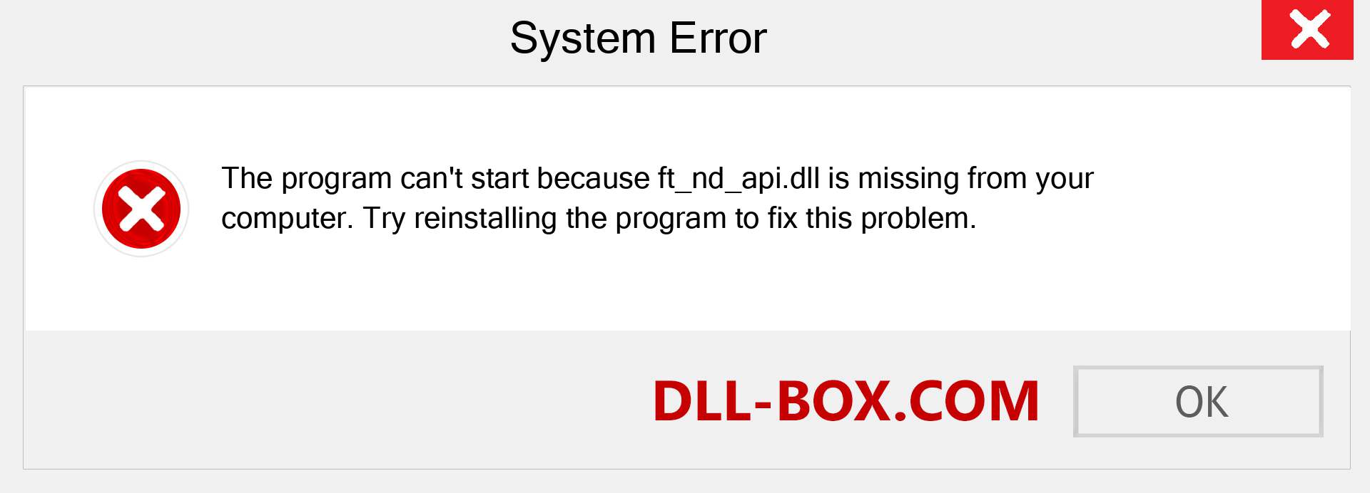  ft_nd_api.dll file is missing?. Download for Windows 7, 8, 10 - Fix  ft_nd_api dll Missing Error on Windows, photos, images